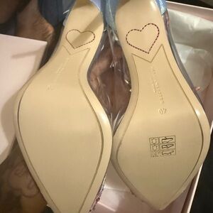 Sophia Webster Blue Heels with Heart Detail